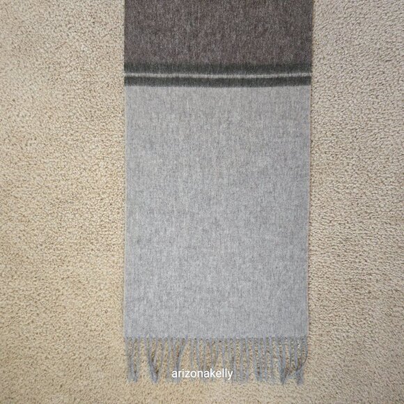 NWOT Wool Scarf Grey Premium Quality - Picture 2 of 11